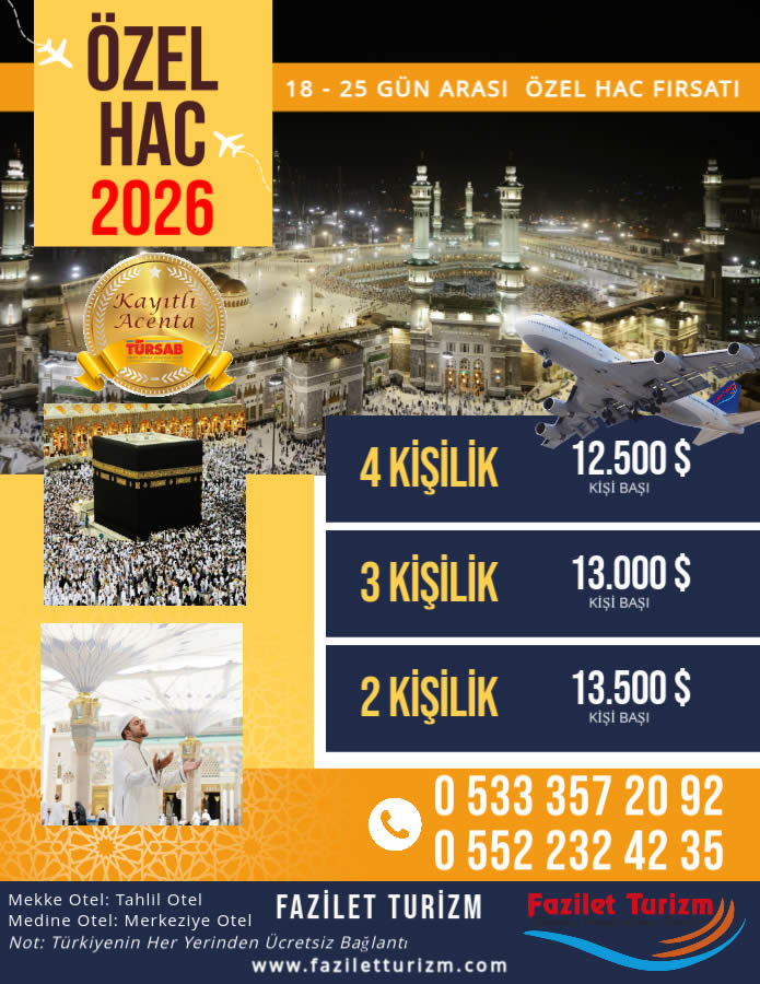 2026 Özel Hac Fiyatları
