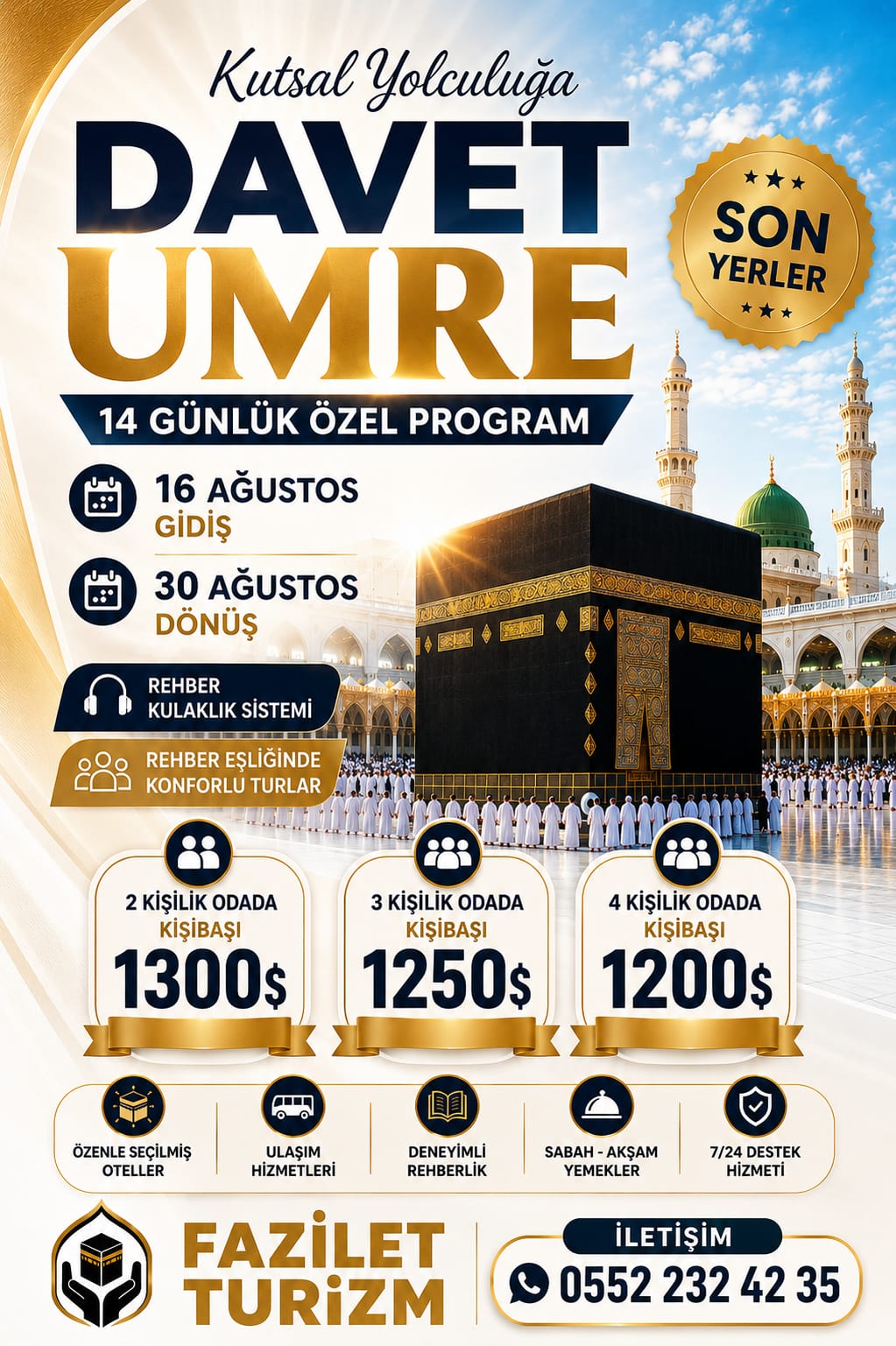 14 Günlük 2026 Ağustos Umresi