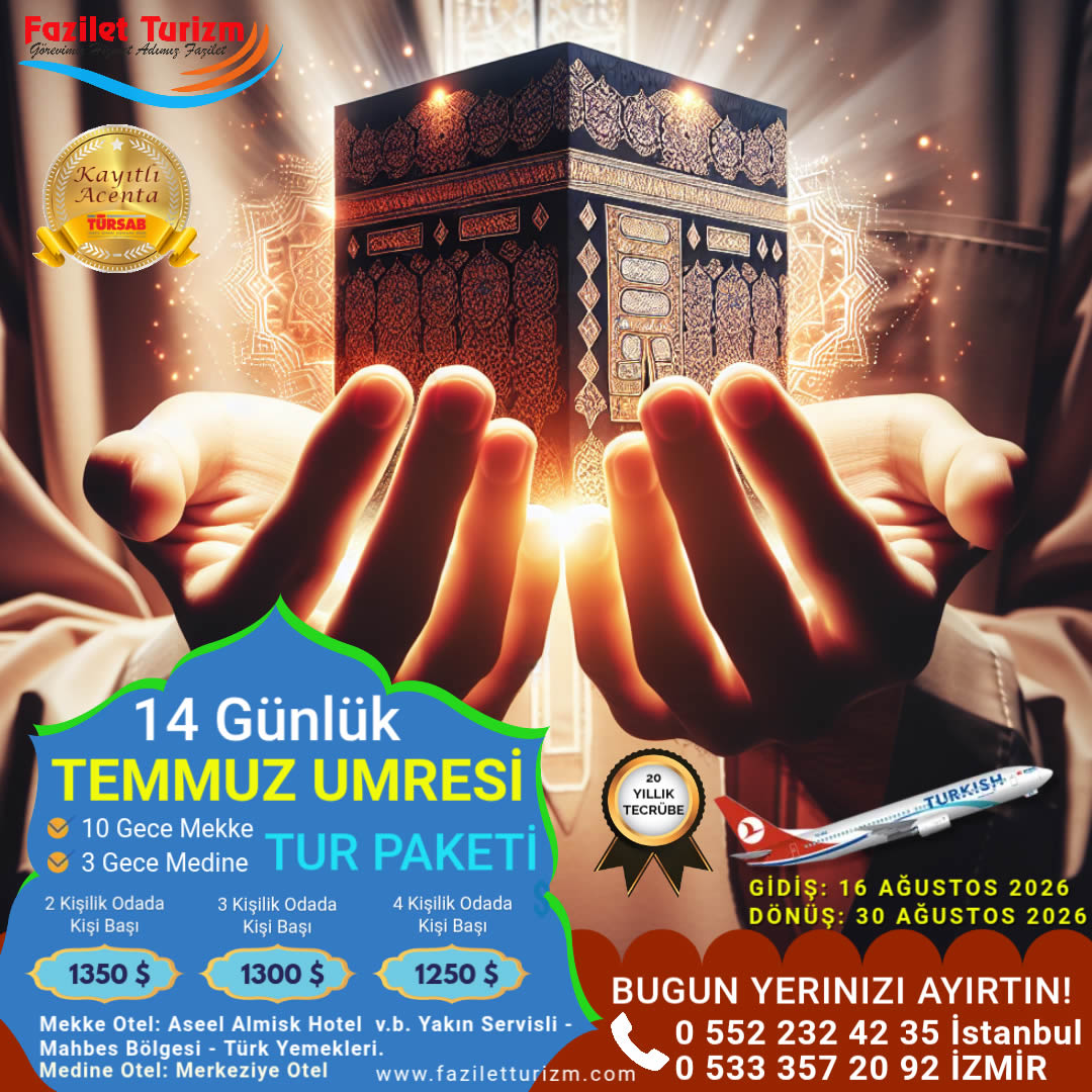 14 Günlük 2026 Ağustos Umresi