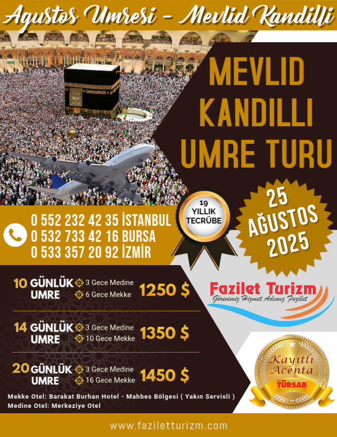 Ağustos Umre Turu Diyanet Onaylı Umre