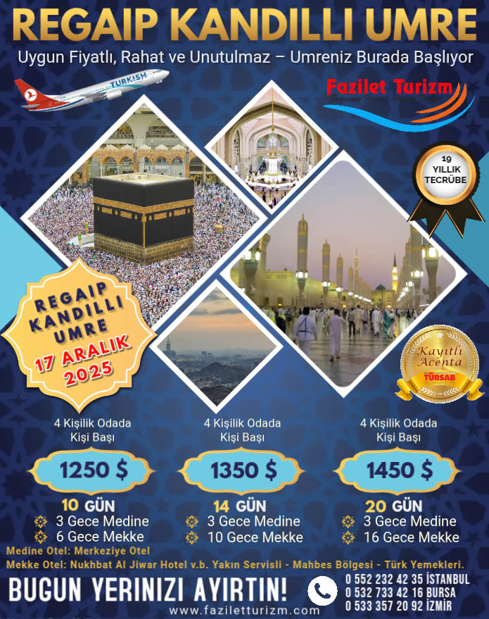 Kasım Umre Turu Diyanet Onaylı Umre