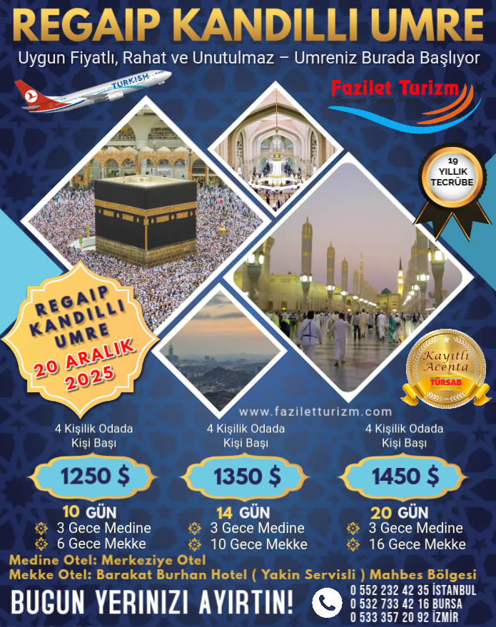 Aralık Umre Turu Diyanet Onaylı Umre