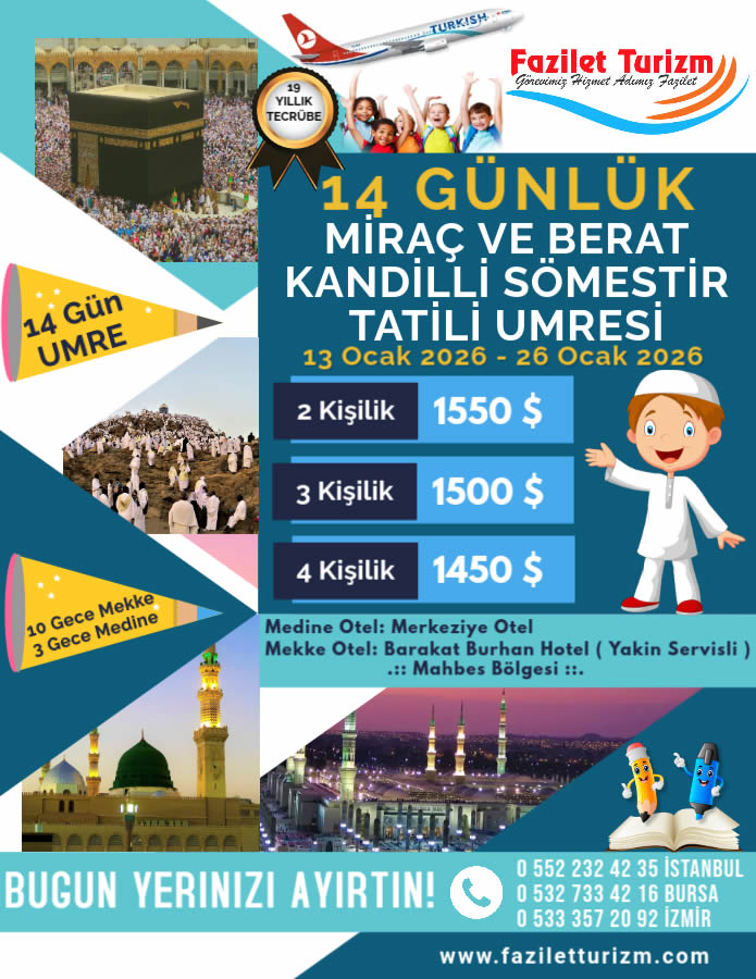 Ocak Umre Turu Diyanet Onaylı Umre