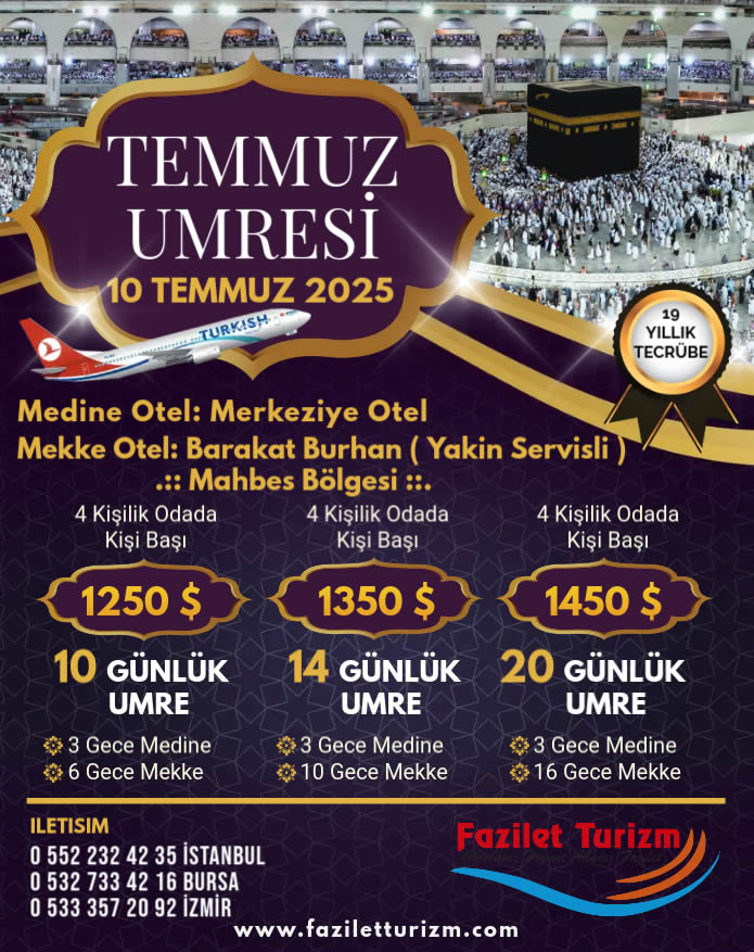 Temmuz Umresi 2025 Umre Turu